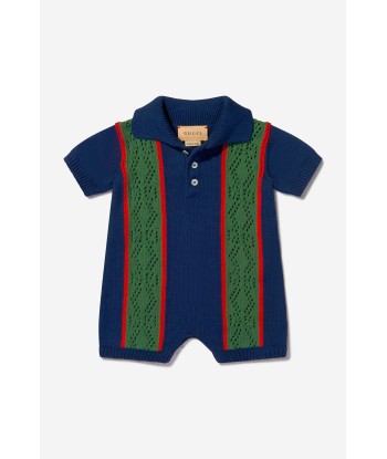 Gucci Baby Boys Cotton Romper à prix réduit toute l'année