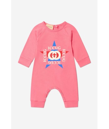 Gucci Baby Girls Cotton Logo Romper de votre