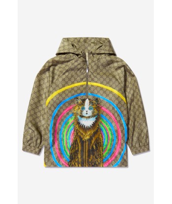 Gucci Unisex Hypnotic Cat Hooded Jacket acheter