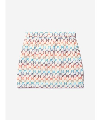 Gucci Girls Cotton GG Jacquard Skirt prix