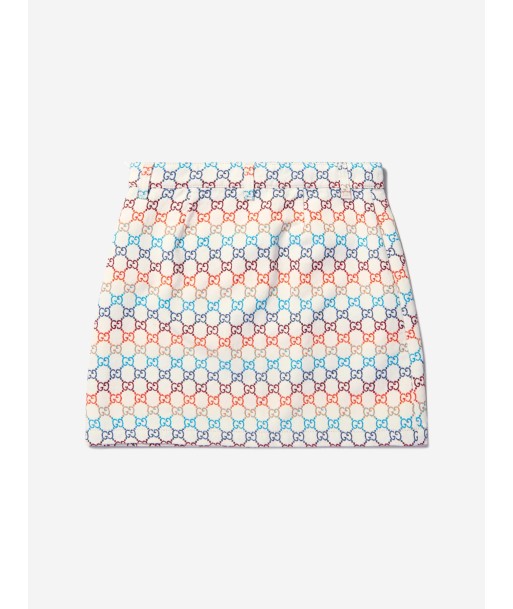 Gucci Girls Cotton GG Jacquard Skirt prix