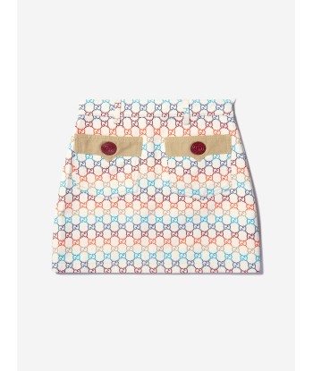 Gucci Girls Cotton GG Jacquard Skirt prix