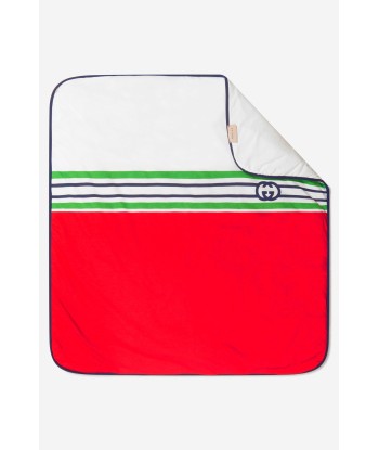 Gucci Baby Unisex Cotton Logo Blanket soldes