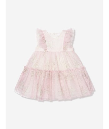 Monnalisa Baby Girls Sleeveless Tulle Dress in Pink la livraison gratuite