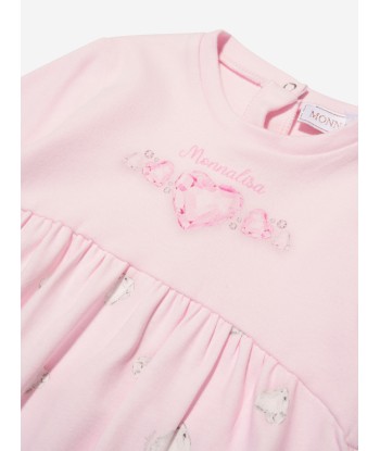 Monnalisa Baby Girls Crystal Babygrow in Pink 2024