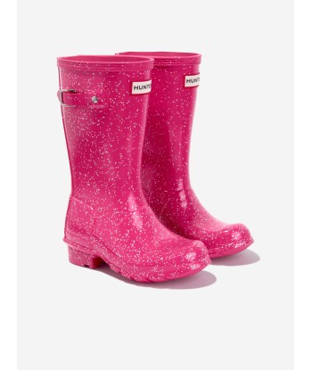 Hunter Girls Original Giant Glitter Wellingon Boots in Red Livraison rapide