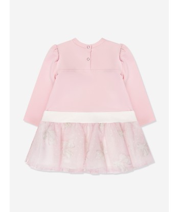 Monnalisa Baby Girls Long Sleeve Tutu Dress in Pink pas cher