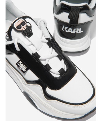 Karl Lagerfeld Girls Faux Leather Logo Trainers vente chaude votre 