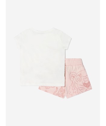 KENZO Baby Girls Organic Cotton T-Shirt And Shorts Set livraison gratuite