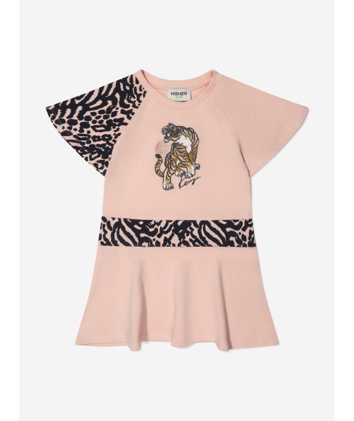 KENZO Girls Animal Print Cotton Dress 2023