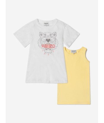 KENZO Girls Jersey And Mesh Tiger Dress en ligne