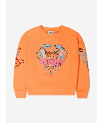 KENZO Girls Embroidered Elephant Sweatshirt en linge