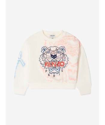 KENZO Girls Organic Cotton Tiger Sweatshirt chez Cornerstreet bien 