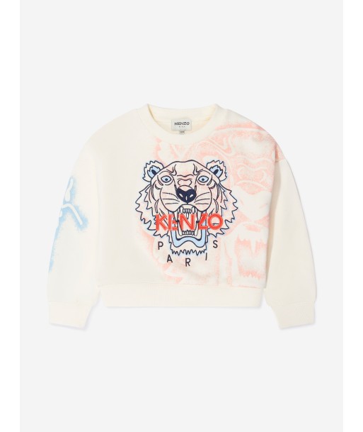 KENZO Girls Organic Cotton Tiger Sweatshirt chez Cornerstreet bien 