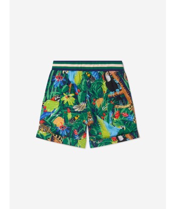 KENZO Boys Cotton Poplin Tropical Shorts Par le système avancé 