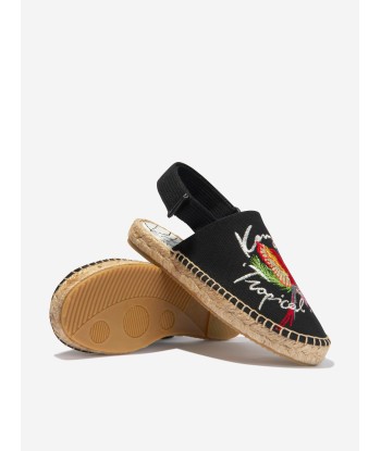 KENZO Girls Cotton Canvas Tropical Espadrilles pas cher chine