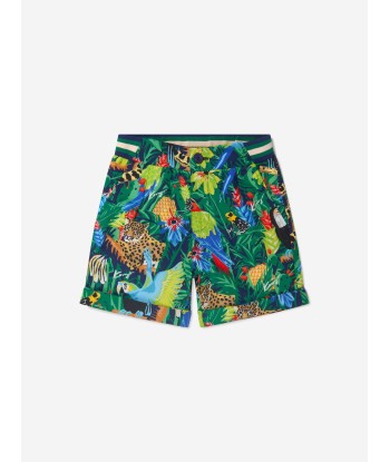 KENZO Boys Cotton Poplin Tropical Shorts Par le système avancé 