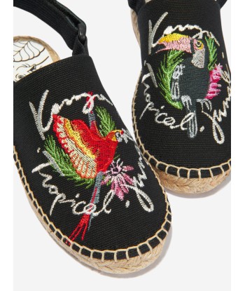 KENZO Girls Cotton Canvas Tropical Espadrilles pas cher chine