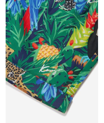 KENZO Boys Cotton Poplin Tropical Shorts Par le système avancé 