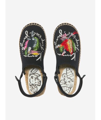 KENZO Girls Cotton Canvas Tropical Espadrilles pas cher chine