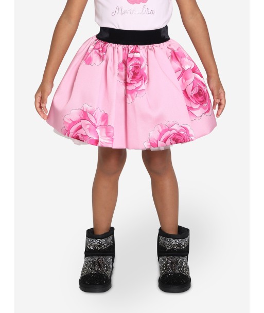 Monnalisa Girls Rose Mini Skirt in Pink shop