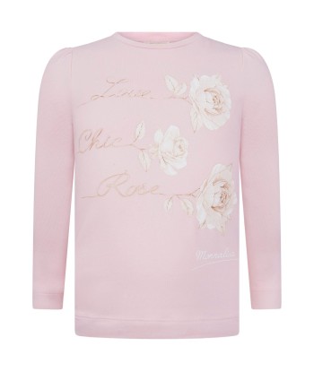 Monnalisa Girls Cotton Long Sleeve Rose T-Shirt acheter