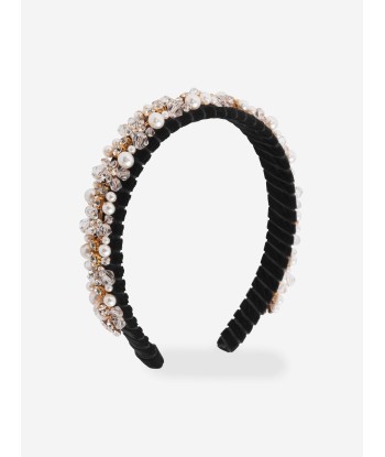 Monnalisa Girls Embellished Headband in Black destockage