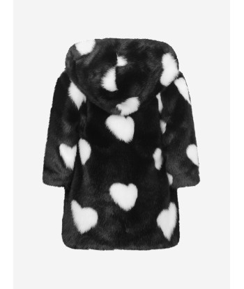 Monnalisa Girls Faux Fur Heart Coat les ctes