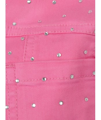 Monnalisa Girls Fuchsia Diamante Jacket brillant des détails fins