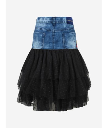 Monnalisa Denim & Tulle Rose Skirt Vous souhaitez 