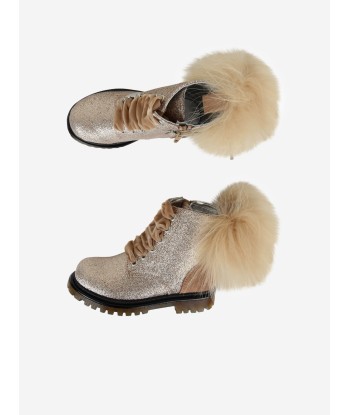 Monnalisa Nude Glitter Pom Pom Boots l'évolution des habitudes 