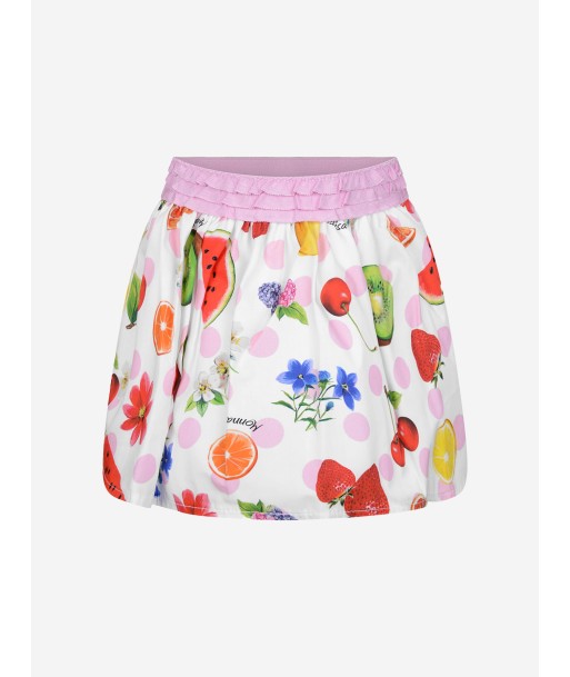 Monnalisa Baby Girls Skirt - Cotton Summer Fruits Skirt en stock