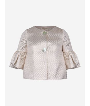 Monnalisa Girls Jacket - Metallic Quilted Jacket Venez découvrir notre 