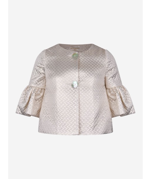 Monnalisa Girls Jacket - Metallic Quilted Jacket Venez découvrir notre 