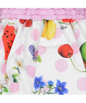 Monnalisa Baby Girls Skirt - Cotton Summer Fruits Skirt en stock