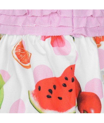 Monnalisa Baby Girls Skirt - Cotton Summer Fruits Skirt en stock