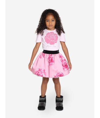 Monnalisa Girls Rose Mini Skirt in Pink shop