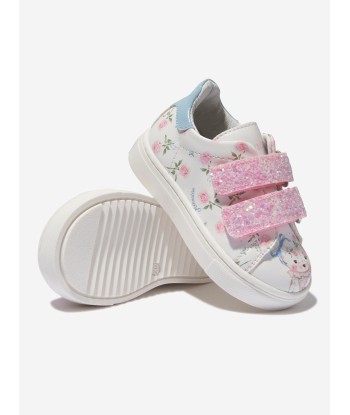 Monnalisa Girls Faux Leather Teddy Bear Trainers outlet