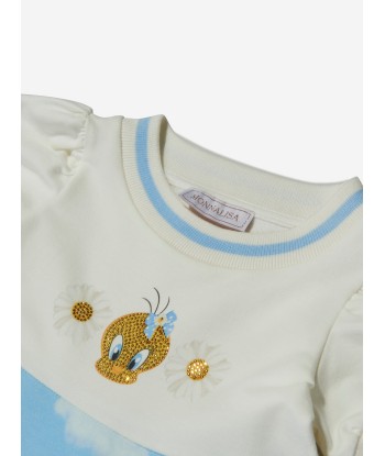 Monnalisa Girls Cotton Tweety In The Clouds Dress commande en ligne