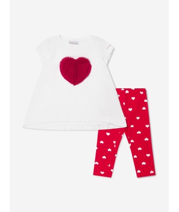 Monnalisa Girls Cotton Top And Leggings Set la chaussure