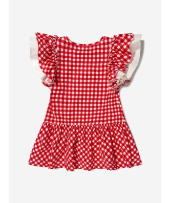 Monnalisa Girls Cotton Gingham Teddy Bear Dress 2 - 3 jours ouvrés.