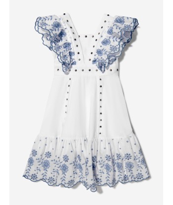 Monnalisa Girls Cotton Broderie Anglaise Dress votre