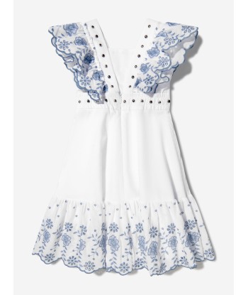 Monnalisa Girls Cotton Broderie Anglaise Dress votre