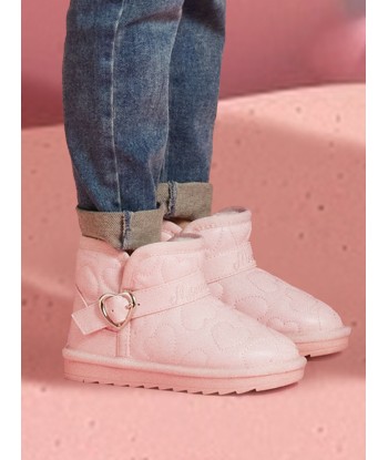 Monnalisa Girls Embossed Fur Lined Boots in Pink Venez découvrir notre 