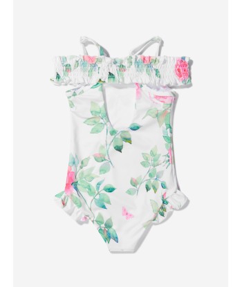 Monnalisa Girls Rose Bloom Print Swimsuit pas cher 