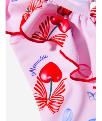 Monnalisa Girls Cherry Print Swimsuit brillant des détails fins