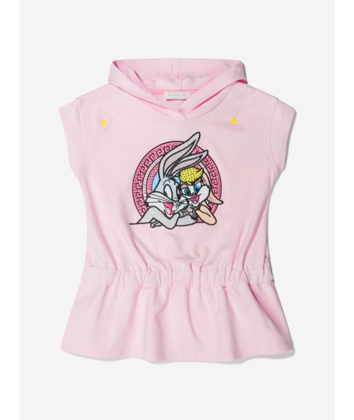 Monnalisa Girls Cotton Lola Bunny Sleeveless Hoodie Livraison rapide