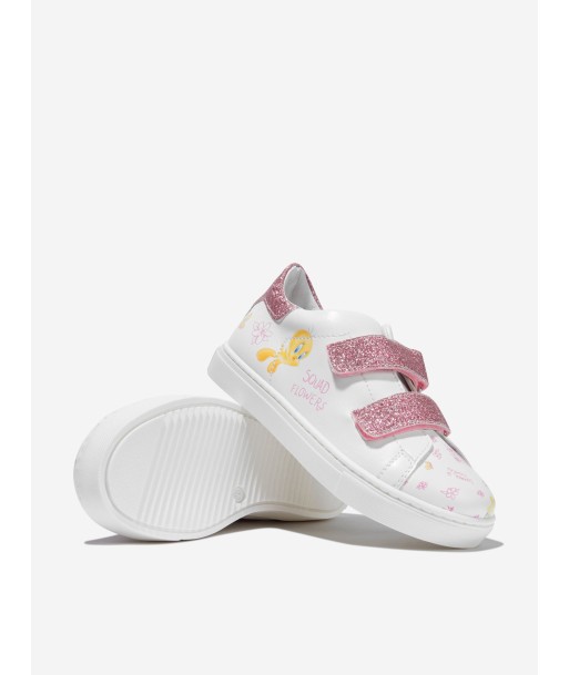 Monnalisa Girls Faux Leather And Glitter Tweety Trainers est présent 