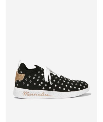 Monnalisa Girls Diamante Lace Up Trainers Le MVP de beaucoup