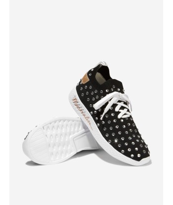 Monnalisa Girls Diamante Lace Up Trainers Le MVP de beaucoup